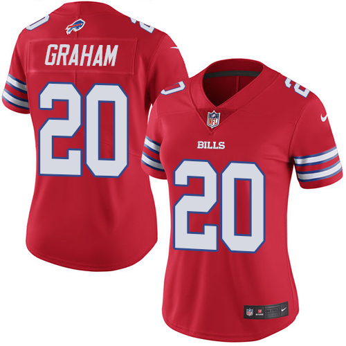 Women's Elite Corey Graham Nike Jersey Red - #20 Rush NFL Buffalo Bills